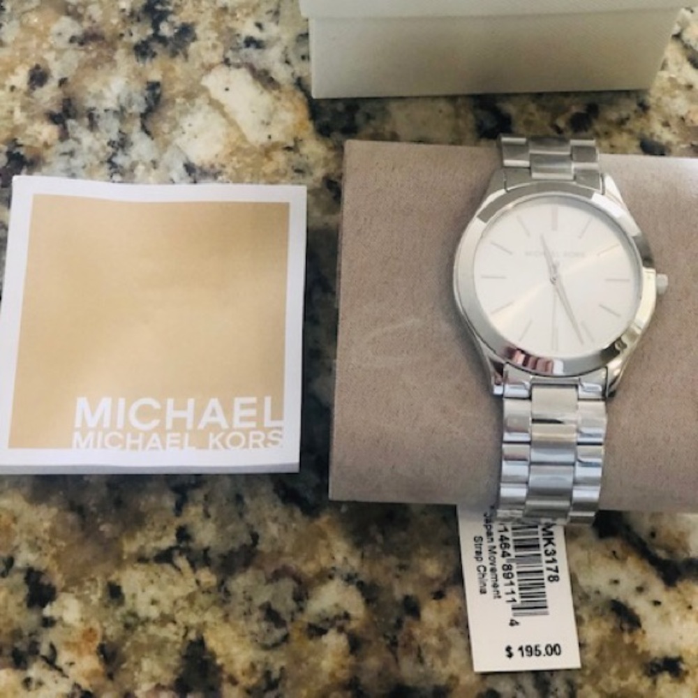 Michael Kors Silver Watch NEW with tag